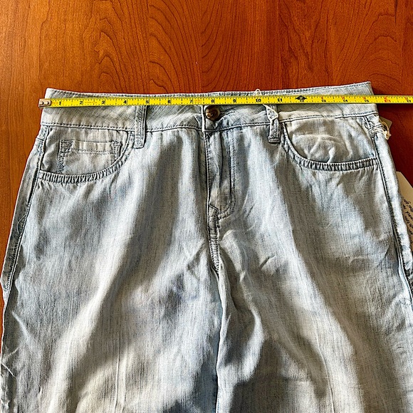 Anthropologie | Level 99 Light Wash Newport Wide-Leg Pants 28 - Picture 8 of 9